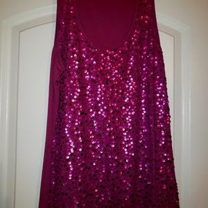 Purple sequin top